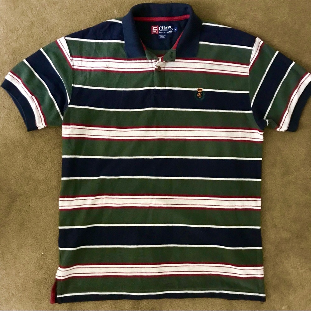 Vintage Chaps Ralph Lauren Multicolor Striped Polo